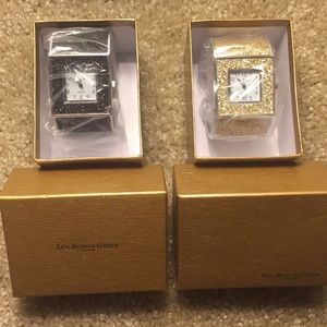 BRAND NEW SOPHIE BLACK & GOLD BRACELET WATCHES